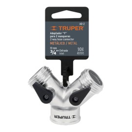 Adaptador Para Dos Mangueras Aluminio Truper AD-2