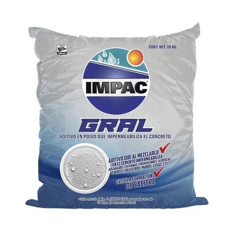 Aditivo para concreto IMPAC-GRAL 20 kg gris