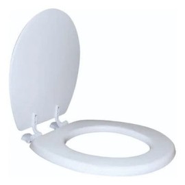 Asiento para wc acojinado alargado blanco