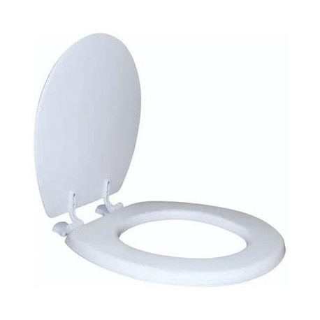 Asiento para wc acojinado alargado blanco