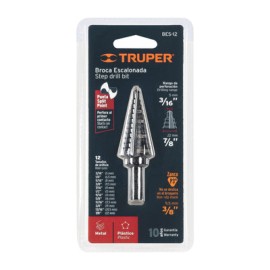Broca Escalonada 12 Esc. 12125 Truper 3/16-7/8 In BES-12