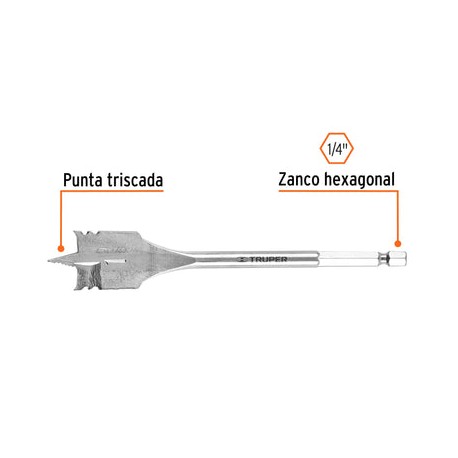 Broca Para Madera Manita Truper 1 1/8 In BPT-1 1/8