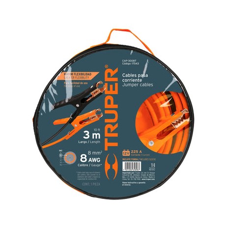 Cable Para Pasar Corriente Truper CAP-3008T