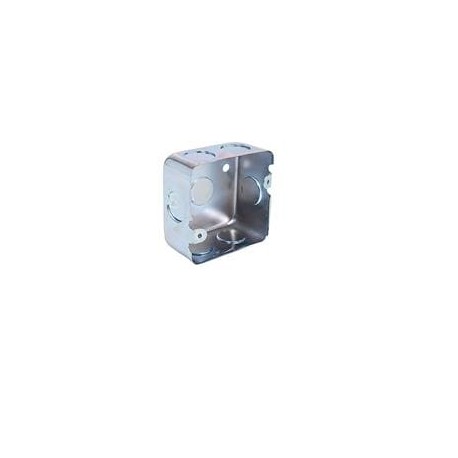 Caja Eléctrica Cuadrada Galvanizada 1 In