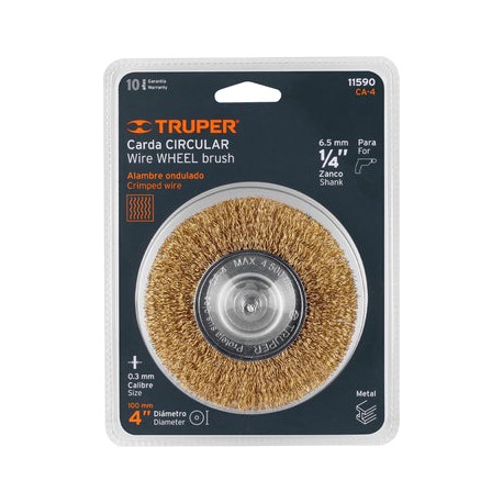 Carda Circular Para Taladro Grueso Truper 4 In CA-4