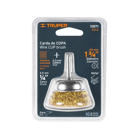 Carda Copa Para Taladro Gruesa Truper 1 3/4 In CO-2
