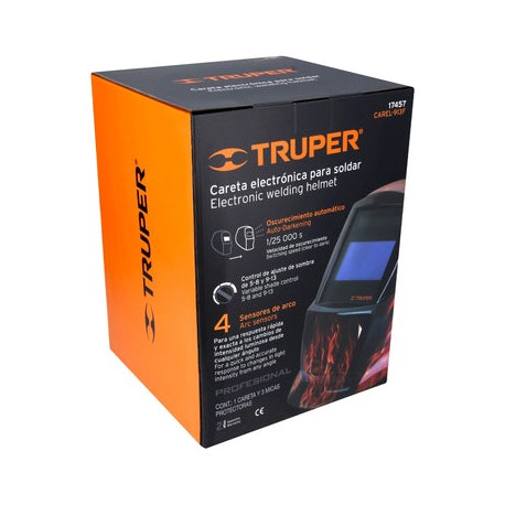 Careta Para Soldar Electronica Truper CAREL-913F Flamas