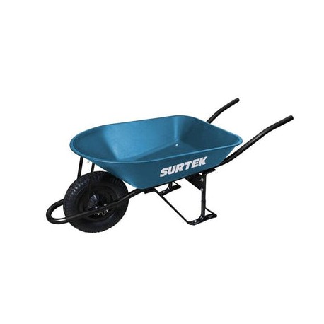Carretilla reforzada con bastidor metálico 5 Ft3 llanta neumática reforzada de 4 capas Surtek