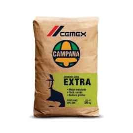 Cemento campana extra gris 50 kg saco