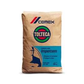 Cemento tolteca impercem 50 kg saco