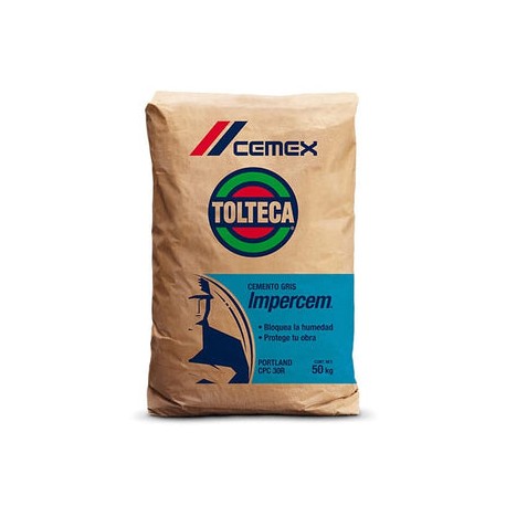 Cemento tolteca impercem 50 kg saco