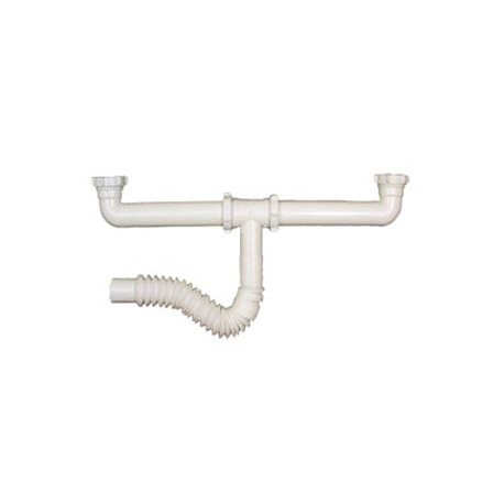 Cespol Para Fregadero Pvc Doble Flexible