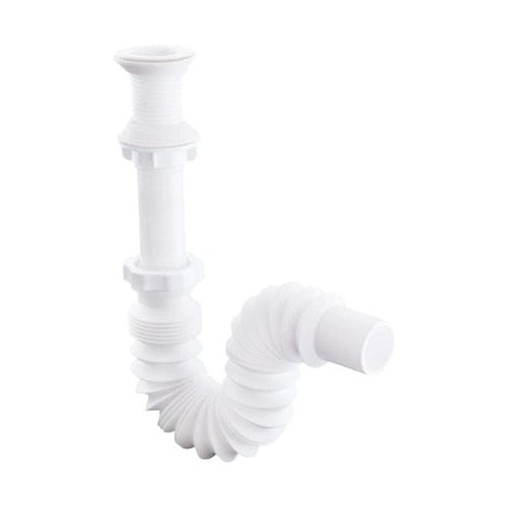 Céspol para lavabo flexible blanco