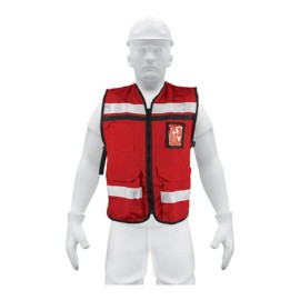 Chaleco De Seguridad Tipo Brigadista 14663 Truper Unitalla CHS-900R Rojo