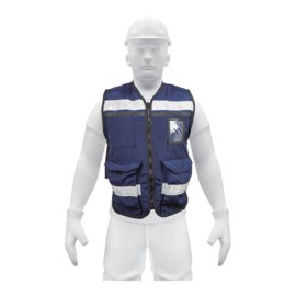 Chaleco De Seguridad Tipo Brigadista 14667 Truper Unitalla CHS-900AM Azul Marino