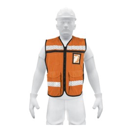 Chaleco De Seguridad Tipo Brigadista 14669 Truper Unitalla CHS-900N Naranja