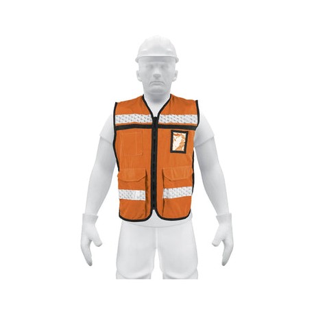 Chaleco De Seguridad Tipo Brigadista 14669 Truper Unitalla CHS-900N Naranja