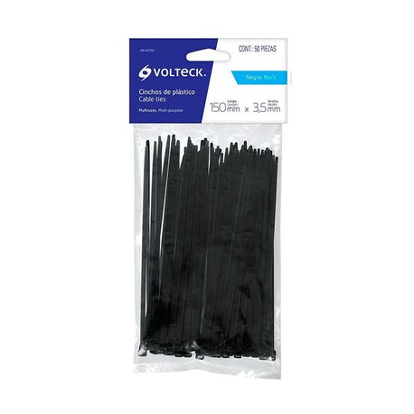 Cincho para cable 50 piezas 150x3.5 mm