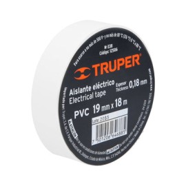 Cinta Aisl. Elect. Truper 18 Mt M-33B Blanco