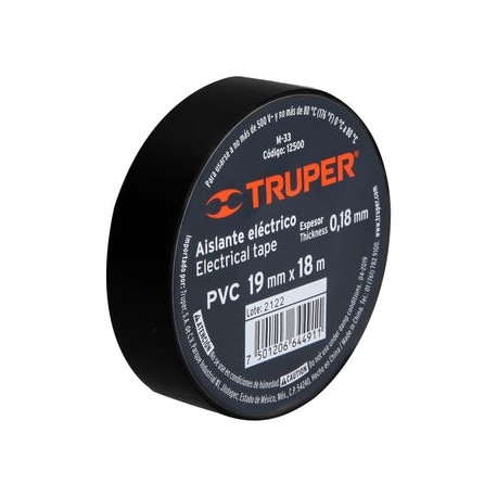 Cinta Aisl. Electrica Truper 18 MT M-33 Negro