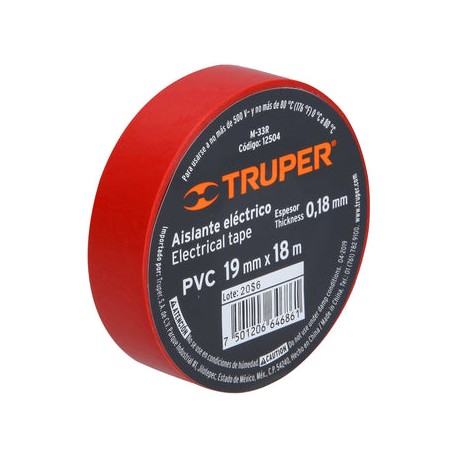 Cinta Aisl. Electrica Truper 18 Mt M-33R Roja