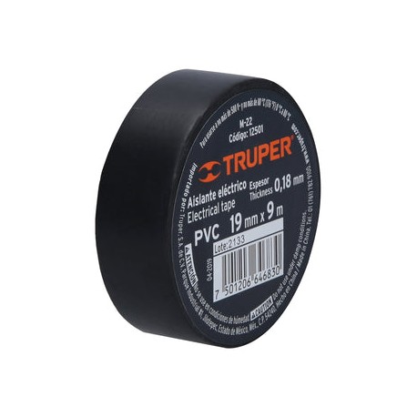 Cinta Aisl. Electrica Truper 9 Mt M-22 Negro