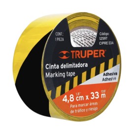 Cinta Delimitadora 12597 Truper 2 In X 33 Mt CIPRE-33A Ama-neg