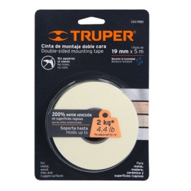 Cinta Doble Cara 11725 Truper 3/4 In X 5 Mt CDC-1950