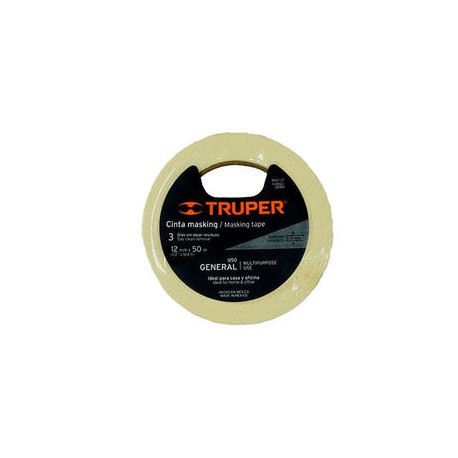 Cinta masking tape 1/2 in x 50mt. TRUPER