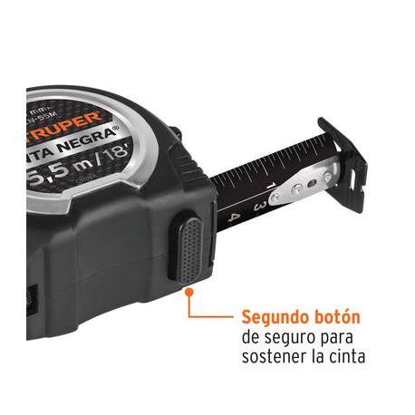 Cinta Métrica Ancha 11747 Truper 8 Mt FCN-8M Negra