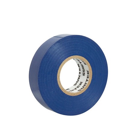 Cinta para aislar azul 19 mm x 18 m Surtek