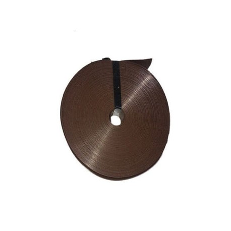 Cinta plástica para malla ciclónica 3 mt² x 63 mm café